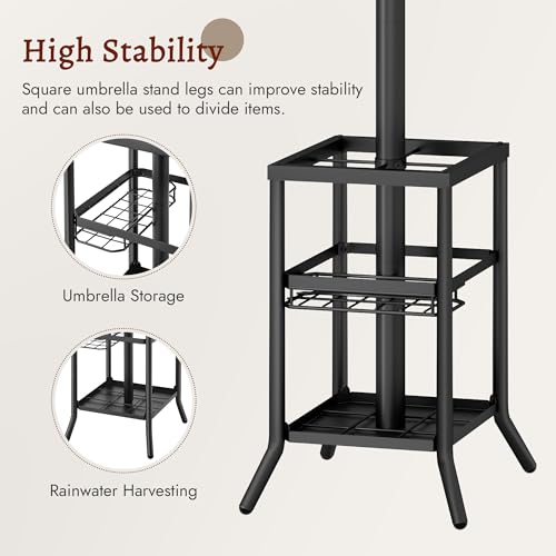 Coat Rack Stand with Umbrella Holder