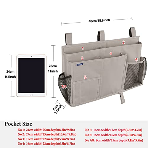 Bedside Caddy Hanging Organizer Bedside Storage Bag for Bunk and Hospital Beds