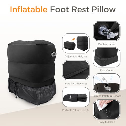 Inflatable Travel Foot Rest Pillow