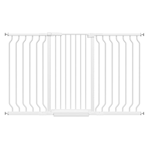 Black 40.55" Extra Tall Wide Baby Gate Pressure Mounted Walk Through Child Kids Safety Toddler Tension Pet Dog Gates with Extension for Doorways Kitchen