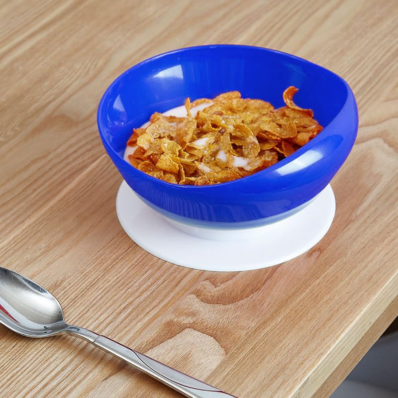 Spill Proof Scoop Bowl and Plate with Suction Base