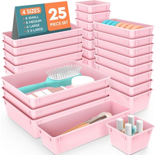 25 PCS Plastic Drawer Organizer