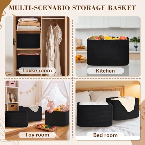 3 Pack Shelf Baskets for Organizing