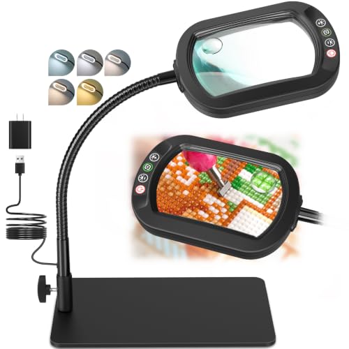 Rectangle Magnifying Glass with Light and Stand