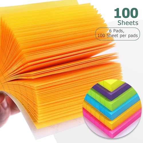 Sticky Notes with Lines Lined Sticky Notes Bright Multi Colors