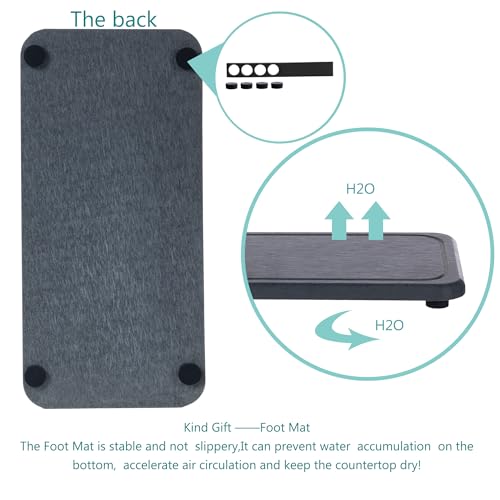 2Pcs Water Absorbent Diatomite Coasters Bathroom Sink Stone Trays