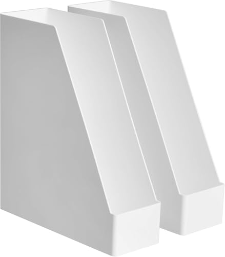 Non-Merchandised) Rectangular Plastic Organizer - Magazine Rack, 1-Pack, White
