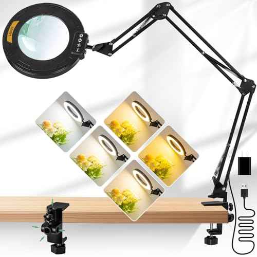 Magnifying Glass with Light and Clamp