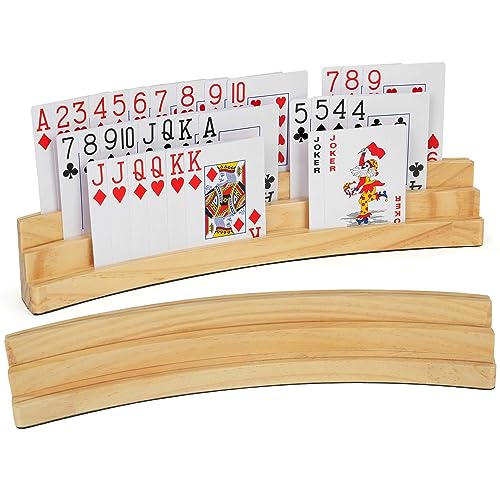 Curved Wooden Playing Card Holders