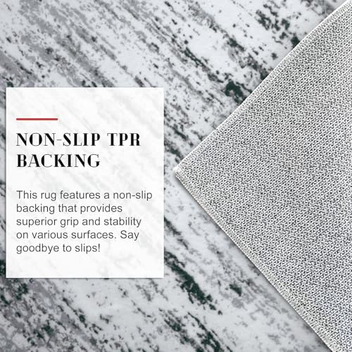 Washable Abstract Rug Non Slip