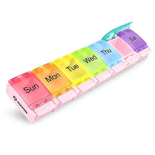 Weekly Pill Organizer with Upgraded Open Design