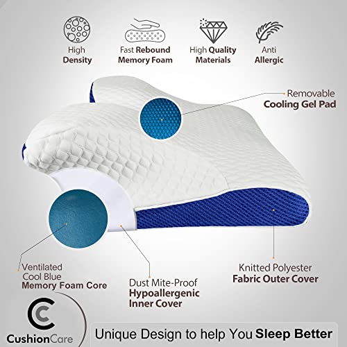 Cervical Memory Foam Pillow for Neck and Shoulder Pain Relief