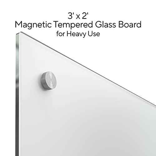 Staples Magnetic Tempered Glass Dry Erase Board