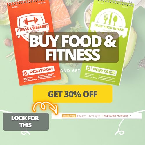 Food and fitness notebooks blank paper notebook parent