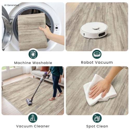 Abstrac Washable Rugs for Entryway