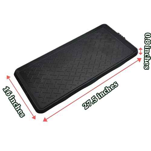 Rubber Boot Tray Shoes Tray for Entryway Multipurpose Boot Mat Tray with Raised Edge Indoor Outdoor Boot Mat for Shoes 27.5x16 Inches