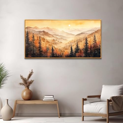 Wood Framed Canvas Wall Art for Living Room Wall Decor for Bedroom Office Wall Decoration White Flower Painting Farmhouse Pictures Artwork Room Aesthetic Home Decor 20x40 in