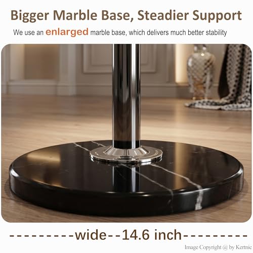 Metal Coat Rack Stand with Natural Marble Base