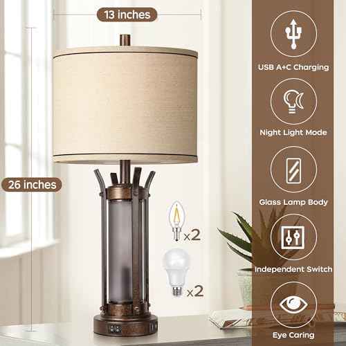 Farmhouse Table Lamps for Living Room