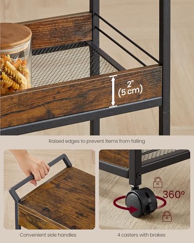 Storage Cart Rolling Utility Cart with Table Top