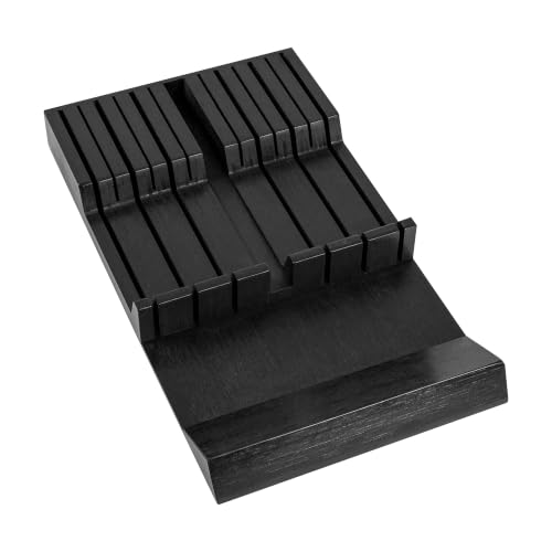in Drawer Knife Block Bamboo Kitchen Knife Drawer Organizer