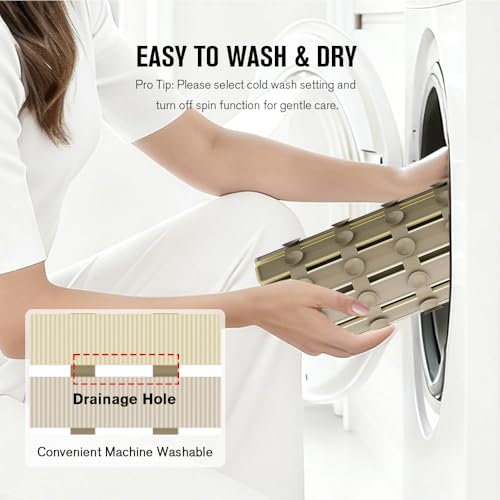 Bath Tub Shower Mat Non Slip Bathtub Mats for Bathroom Shower Floor Mat Bath Mats for Shower Tub Anti Slip Shower Mat with Drain Hole and Large Suction Cups