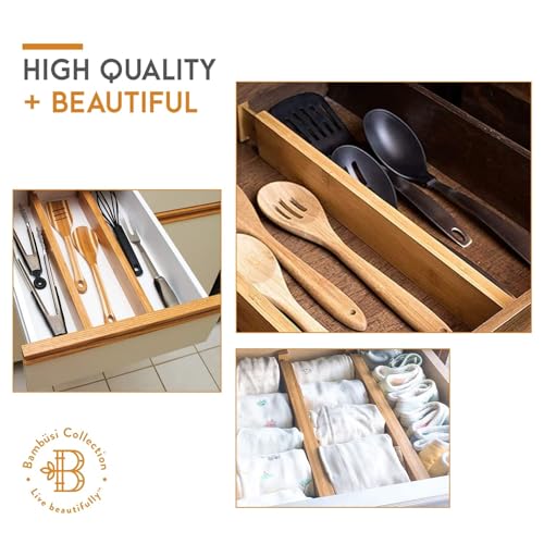 4 Pack Bamboo Drawer Dividers