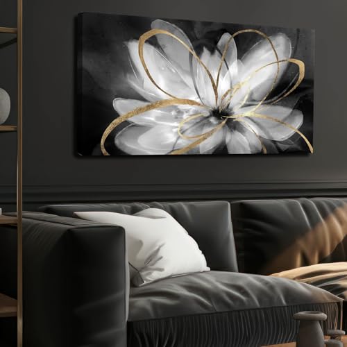 Canvas Wall Art Rustic Farmhouse Wall Decor Large Painting Black Landscape Abstract Art Kitchen Decor Men Bedroom Decor Poster Prints Mountain Huge Pictures