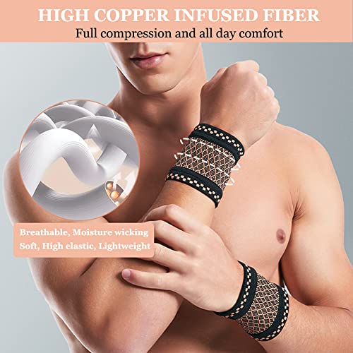 Copper Wrist Compression Brace