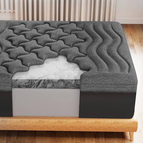 Dual Layer 4 Inch Cooling Memory Foam Mattress Topper