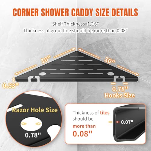 Heavy Duty Triangular Corner Shower Shelf