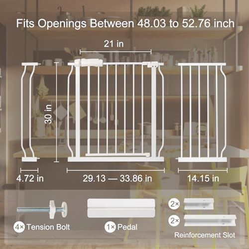 Extra Wide Baby Gate Pressure Mounted