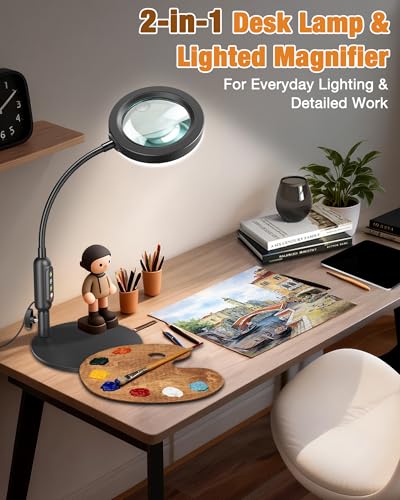 Magnifying Glass with Light and Stand