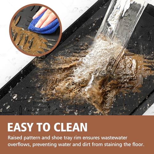 Heavy Duty Boot Trays Natural Rubber Shoe Mat Tray for Entryway