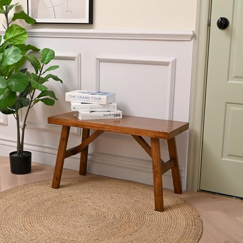 Handcrafted Solid Wood Bench 24AT7PV6