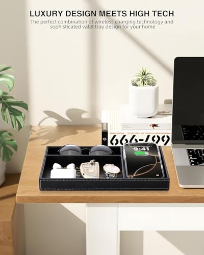 Valet Tray with Wireless Charger