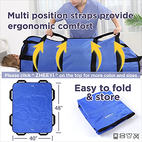Multipurpose 48" x 40" Positioning Bed Pad with Reinforced Handles