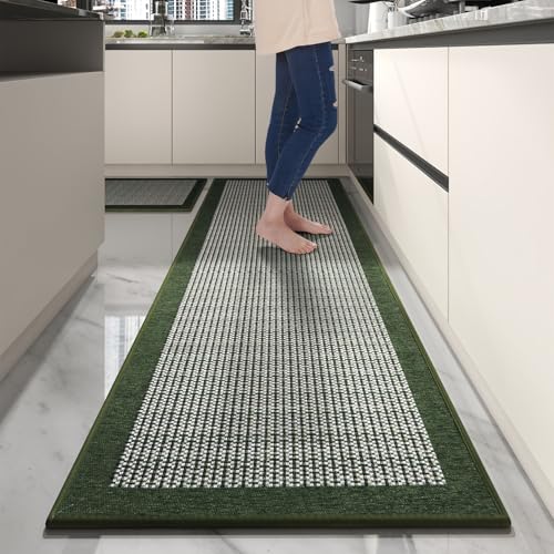 2 PCS Kitchen Rugs Mats Non Skid Washable