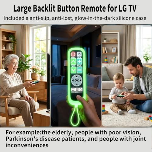 Backlit Big Button TV Remote Replacement
