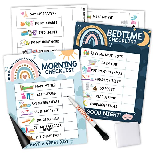 Magnetic Morning & Bedtime Routine Chart for Kids