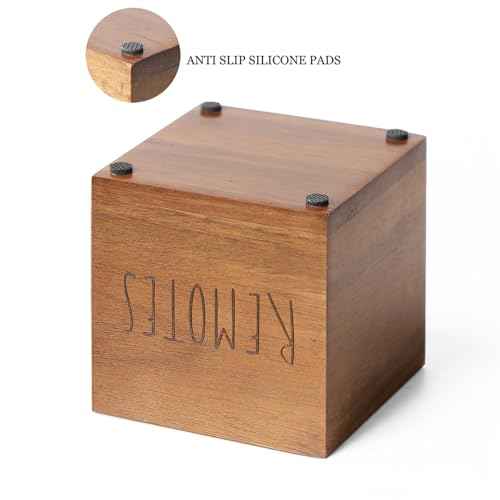 Acacia Wood Remote Control Holder