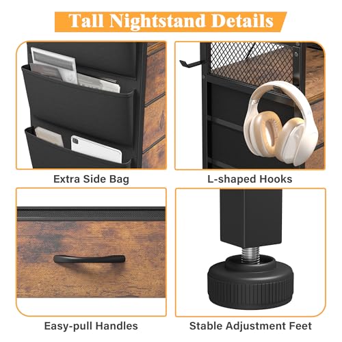 Night Stand Set 2 with Charging Station