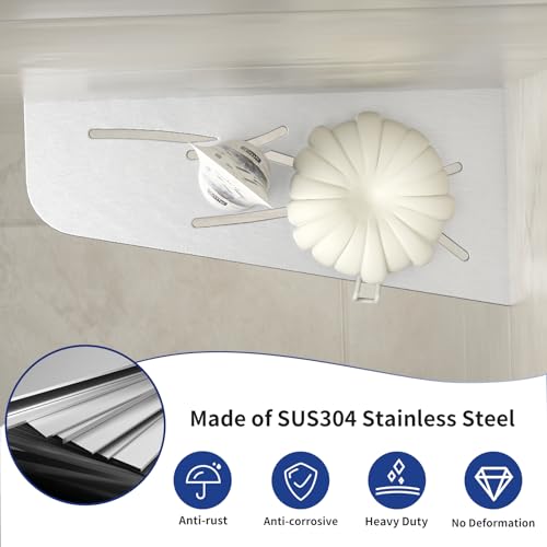 Corner Shower Shelf 12" 304 Stainless Steel Quadrilateral Corner Shelves Recessed Bathroom Storage Shampoo Holder Organizer