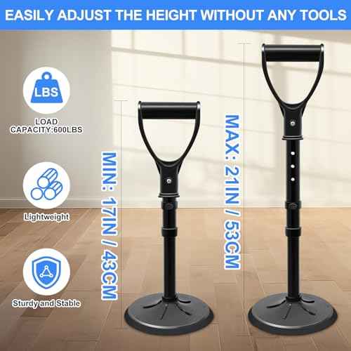 Upgraded Portable Standing Aid with Integrated Reinforced Fixation Buttons and Oversized 7" Base