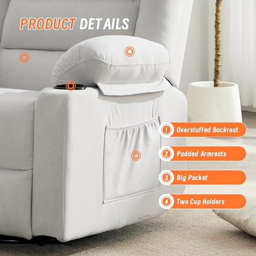 360°Swivel Rocker Recliner Chair for Adults