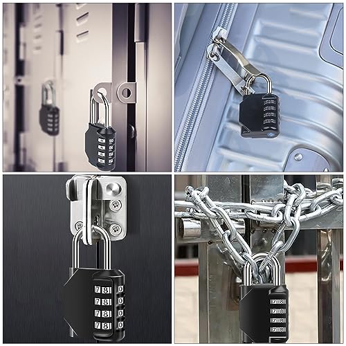 Combination Lock Waterproof 4 Digit Padlocks with Combination Code