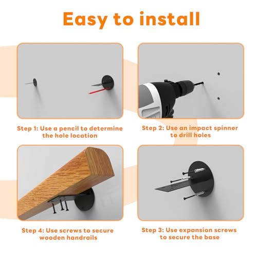 Wood Stair Handrails Wall Mount