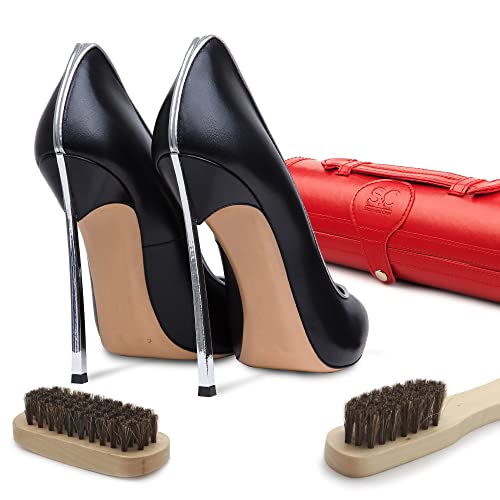Compact Travel Size Leather Shoe Shine Kit for Men & Women