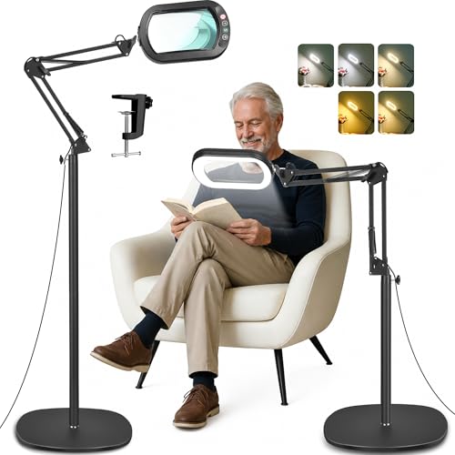 Magnifying Glass with Light and Stand