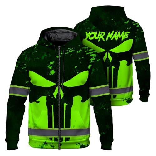 Hi Vis Reflective Zip Up Hoodie